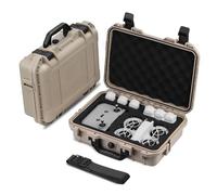 BRDRC Neo Case, Waterproof Carrying Hard Case Shoulder Strap for DJI Neo Fly More Combo Accessories, with RC-N3 Remote Controller Battery Charging Hub (Khaki)