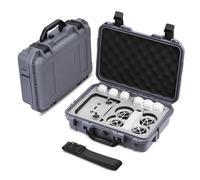 BRDRC Neo Case, Waterproof Carrying Hard Case Shoulder Strap for DJI Neo Fly More Combo Accessories, with RC-N3 Remote Controller Battery Charging Hub (Grey)