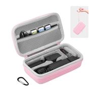 BRDRC Osmo Pocket 3 Case, Portable Carrying Bag Protective Hard Storage Bag for DJI Osmo Pocket 3 Creator Combo Camera Accessories with Wrist and Carabiner (Pink)