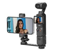 BRDRC Pocket 3 4 Phone Holder Mount and Clip with 1/4” Screw and Cold Shoe for DJI Osmo Pocket 3 4 Creator Combo Accessories