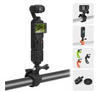 BRDRC Pocket 3 Car Bike Mount Strap Flexible Wrap Band Motorcycle Handlebar Fence Holder Accessories for Insta360 X4 X3 Ace Pro Go 3 3S, for GoPro 13 Max Mini Hero, Osmo Pocket 3 2 Action 5 Pro Camera