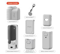 BRDRC pocket 3 Creator Combo Silicone Case, Gray for DJI OSMO, Protective Outdoor Design