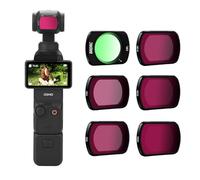 BRDRC Pocket 3 ND Filters Set, 6 Pack - CPL ND4 ND8 ND16 ND32 ND64 Lens Filter for DJI Osmo Pocket 3 Creator Combo Camera Accessories - Can be Stacked