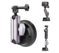 BRDRC Pocket 3 Suction Cup Mount, Car Mount Windshield and Window Camera Holder for DJI Osmo Pocket 3 2, Action 5 Pro 4, Insta360 X4 X3 Go 3S, GoPro Hero 13 12 11 10 9 Accessories - Aluminu