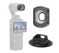 BRDRC Pocket 3 Wide Angle Lens, 0.72X Magnetic Wide-Angle Filter with Base Stand for DJI OSMO Pocket 3 Creator Combo Accessories - Expanded FOV of 112°