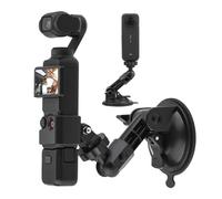 BRDRC Pocket 4 3 Suction Cup Mount, Windshield Window Dash Holder Kit with Expansion Adapter for GoPro Max Mini Hero 12 11 10 9 8 7 6 5 Pocket 4 3 Insta360 X5 X4 X3 Go 3 Action 6 5 4 Accessories
