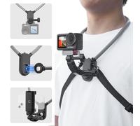 BRDRC POV Neck Mount for GoPro, Camera Necklace Holder Magnetic with Phone Clip for DJI OSMO Action 5 Pro 4 3, Pocket 3, for Insta360 X4 X3 ACE PRO, for iPhone Recording Accessories