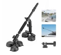 BRDRC Suction Cup Car Mount for Insta 360 X5 X4 X3, Window Windshield Mount Kit with 1.5M Extension Pole Selfie Stick for Insta 360 X5 X4 X3 X2 X ONE RS R Go 3S Ace Pro, for GoPro Camera Accessories