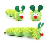BRDTKUGV 2 Pcs Catnip Toys for Cats, Cat Chew Toy, Caterpillar Toy with Catnip, Plush Fun Interactive Bite-Resistant Cat Toys, for Teeth Cleaning Chewing Playing (Green)