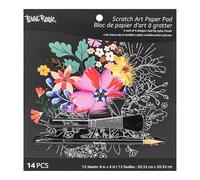 Brea Reese: Scratch Art Paper Pad - Mystical - 12 Designs, 8x8 Tear Out Pages, Metallic Guided Art Kit, Adult Craft Activity, Mindful Relaxation