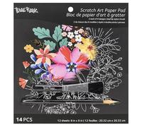 Brea Reese: Scratch Art Paper Pad - Mystical - 12 Designs, 8x8 Tear Out Pages, Metallic Guided Art Kit, Adult Craft Activity, Mindful Relaxation