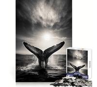 Breaching Whale Jigsaw Puzzles for Teenagers 1000 Mental Skill Casual Relaxation Premium Edges (50x75cm)