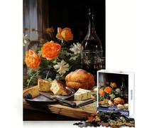 BREAD AND CHEESE Jigsaw Puzzles for Adults1000 Pieces Memory Training Serene Escape Flawless Cut Birthday Gift (38x52cm)