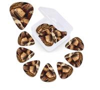 Bread and Wheat Guitar Picks 12 Pcs, 3 Different Thickness Celluloid Plectrum for Bass Electric Acoustic Guitars Ukulele Accessories Gift for Men Women (0.46mm, 0.71mm, 0.96mm)