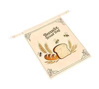 Bread Bag - 17 x 13 Inch Reusable Freshness Preservation for Storage, Natural Beeswax Infused Linen Wrap, Large Sourdough Keeper, Sustainable Pouch for Travel, Countertop Display and Meal