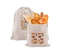 Bread Bag for Homemade Bread 2 Pack Bread Bags to Keep Bread Fresh Reusable Linen Bread Bag-40x30cm Bread Storage Bags with Drawstring