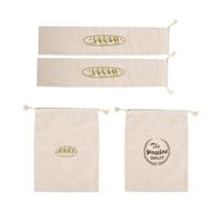 Bread Bag, Linen Bun Bags for Homemade Container, Unbleached & Reusable Loaf & B-aguette Storage, Natural Large Storage for Artisan Roll