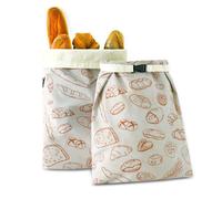 Bread Bags for Homemade bread,2 Pack Sourdough Bread Bags,Beeswax Bread Bags for Bourdough,Reusable Bread Storage