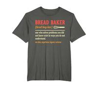 Bread Baker Funny Baking for Women Men Baking T-Shirt, Men's Big and Tall, Asphalt Grey, 2X Tall