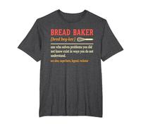 Bread Baker Funny Baking for Women Men Baking T-Shirt, Men's Big and Tall, Dark Heather Grey, 6X Tall