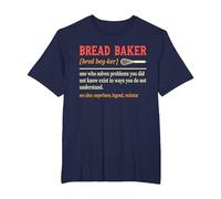 Bread Baker Funny Baking for Women Men Baking T-Shirt, Men's Big and Tall, Navy Blue, 6X Tall
