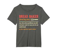 Bread Baker Funny Baking for Women Men Baking T-Shirt, Women's Plus, Asphalt Grey, 3X