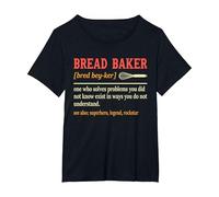 Bread Baker Funny Baking for Women Men Baking T-Shirt, Women's Plus, Black, 1X
