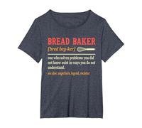 Bread Baker Funny Baking for Women Men Baking T-Shirt, Women's Plus, Heather Blue, 4X