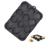 Bread Baking Mold, Burger Mold,12 Chamber Bread Baking Mold with Non-Stick Coating | Easy Release Dough Tool for Eggs, Burgers, Rolls, Muffins
