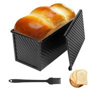Bread Baking Mould with Lid - Toast Bread Baking Mould High, Non-Stick Bread Mould Loaf Tin, Bread Baking Accessories, Heat Resistant up to 250 °C, Bread Pot for Baking, Toast Bread Mould for Baking