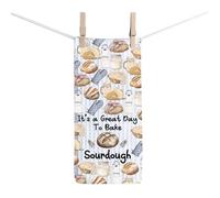 Bread Baking Tea Towel It's A Great Day To Bake Sourdough Kitchen Towel Sourdough Bread Baking Kitchen Decor (Sourdough Day Towel)