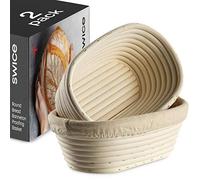 Bread Banneton Proofing Basket [Set of 2]Oval 10x6” Inch Bread Proofing Baskets for Sourdough with Liner, Sourdough Rising Basket Bread Bowls for Rising Proving Baskets for Bread, Rattan Bread Baskets