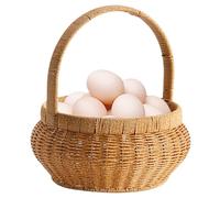 Bread Basket - Woven Storage Bins with Handles - Round Imitation Rattan Decorative Bread Vegetable Storage Basket for Kitchen Table Pantry Picnic Fruit Snack Home Counter