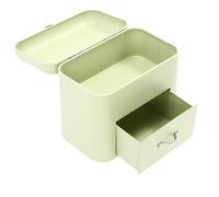 Bread Bin, 2 Tier Bread Box with Drawer, Kitchen Storage Box for Bread, Morden Fresh Bread Keeper, Food Shelf Organizer, for Pastries, Doughnuts, Cookies, 30 x 20.5 x 26.5 cm (Green)