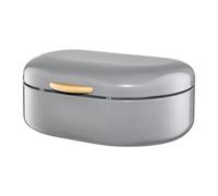 Bread Bin Box Wooden Bamboo Handle Stainless Steel Modern Design 3 Colours 35cm