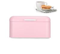 Bread Bin Iron Bread Container Large Capacity Bread Bin for Kitchen Non-Slip Base Bread Storage Box with Round Handle, Suitable for Kitchen, Bathroom, Bedroom, Study