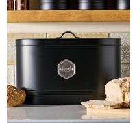 Bread Bin Labelled Metal Kitchen Storage Cannister Cooks Professional 7 Colours