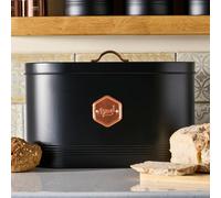 Bread Bin Labelled Metal Kitchen Storage Cannister Cooks Professional 7 Colours