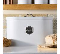 Bread Bin Labelled Metal Kitchen Storage Cannister Cooks Professional 7 Colours