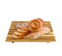 Bread Boards Large Chopping Board Made of Natural Wood for Kitchen and Dining Room, Wooden Serving Board - For Dough Bagel Bread Loaf Cutting Breaking Kneading Toast Meat Snacks and Baking