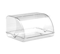 Bread Box Countertop - Clear Bread Organizer, Acrylic Brread Keeper With Lid For Homemade Breads, Muffins, Bagels, And Rolls | Multi-purpose Desktop Storage Box Doubles As Makeup Or Kitchen Organizer