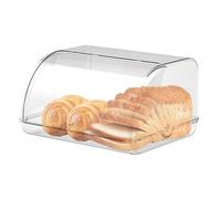 Bread Box For Kitchen Counter - Bread Holder With Lid | Airtight Breead Keeper With Lid | Transparent Storage Sealable Rustic Wooden Container Homemade, Bagels & Muffins - Multi-Use As Makeup Org