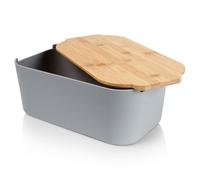 BREAD BOX WITH BAMBOO BOARD GREY 259302