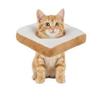 Bread Cat Cone Collar, Adjustable Kitten Recovery Collar Breathable Plush Cat Cones for Small & Medium Pets