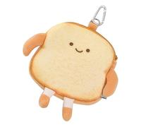 Bread Coin Bag, Toast Change Holder with Zipper, Plush Coin Compartment, Purse, Cute Bag Charm for Adults and Kids, Happy Toast, see description, See description
