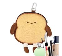 Bread Coin Pouch,Toast Change Holder with Zipper - Plush Backpack Pendant, Cute Coin Pocket, Small Money Wallet for Women Girls
