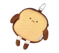 Bread Coin Purse - Toast Coin Holder with Zipper | Backpack Pendant, Cute Coin Pocket, Small Money Pouch, Plush Makeup Bag