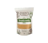Bread Crumbs 1kg Packets by Bakers Street (Yellow) - Crispy & Light Coating for Frying & Baking - Ideal for Chicken, Fish, Vegetables & Casseroles - Even Texture, Resealable Pack
