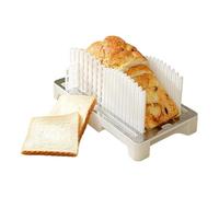 Bread Cutter, Adjustable Bread Slicer with Crumb Tray, Baking Supplies Slicing Guide Loaf Cutting with Adjustable Width, Kitchen Accessories Foldable for Perfect Slices