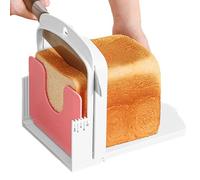 Bread Cutter Slicer, Foldable Bread Slicer Guide - Adjustable Thickness, Manual Handheld Kitchen Tool for Evenly Slicing-Bread, Toast, Bagels & Sandwiches, Compact Storage